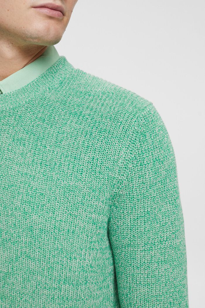 Pull-over rayé, GREEN, detail image number 2