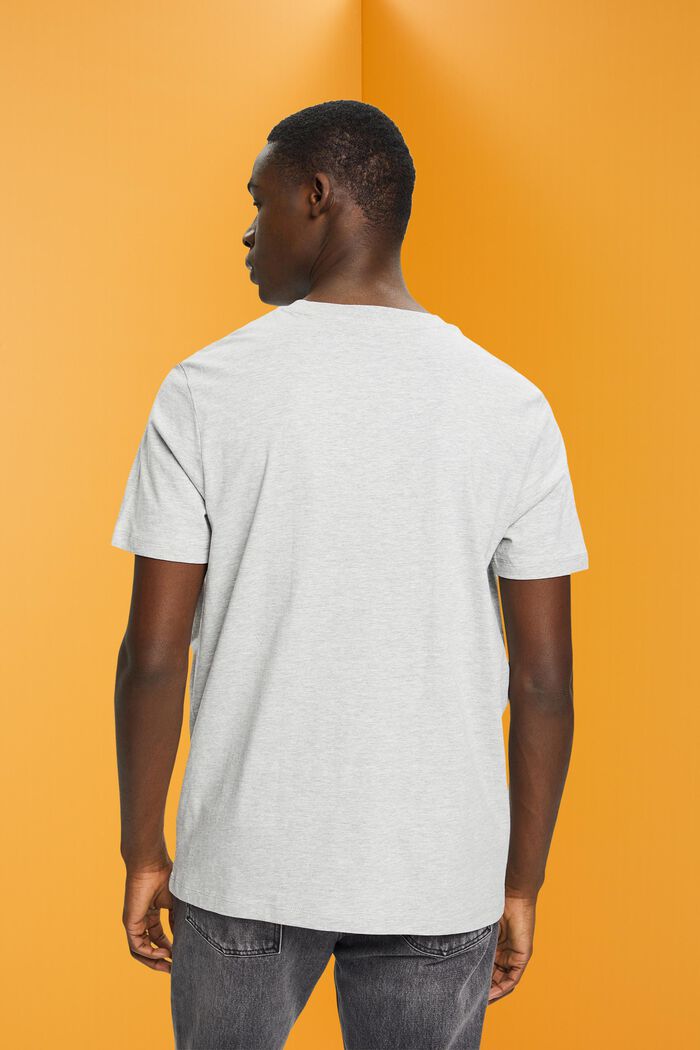 T-shirt de coupe Slim Fit orné d’un petit imprimé sur la poitrine, LIGHT GREY, detail image number 3