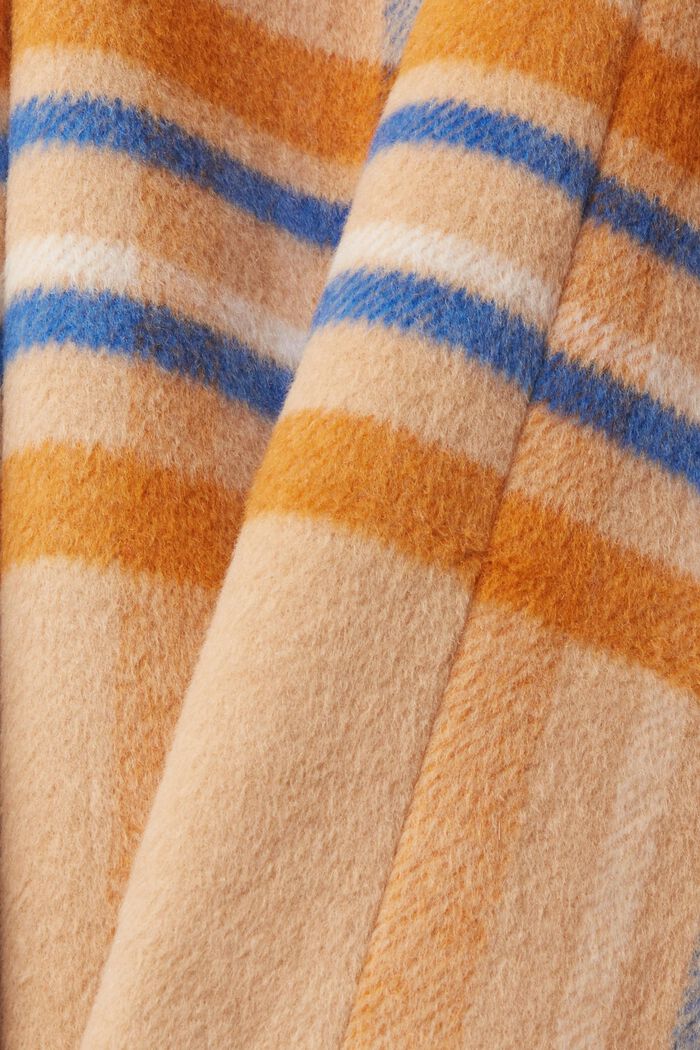 Manteau en laine mélangée à carreaux, BLUE, detail image number 4