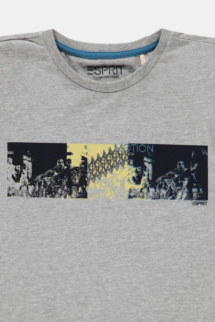T-shirt en viscose mélangée à imprimé, PASTEL GREY, detail image number 2