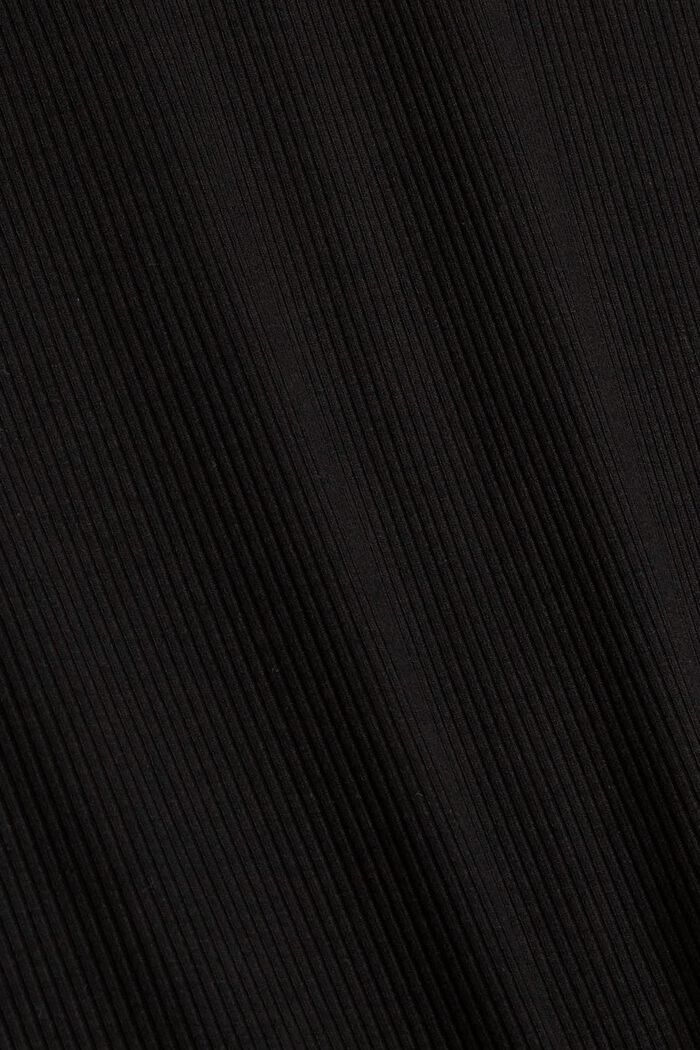 Robe en maille côtelée à découpe, BLACK, detail image number 4