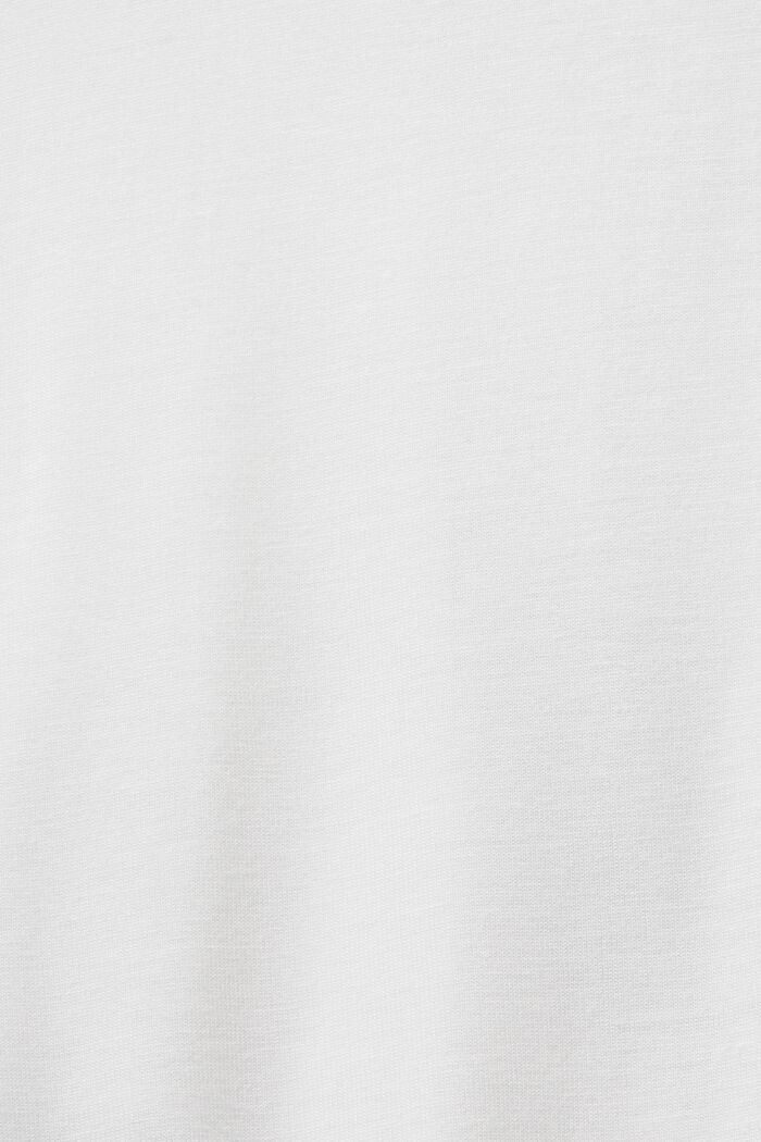 T-shirt en viscose à encolure en V orné d’un imprimé métallique, OFF WHITE, detail image number 5