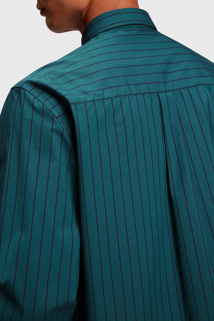 Chemise Relaxed Fit en popeline à rayures, TEAL BLUE, detail image number 3