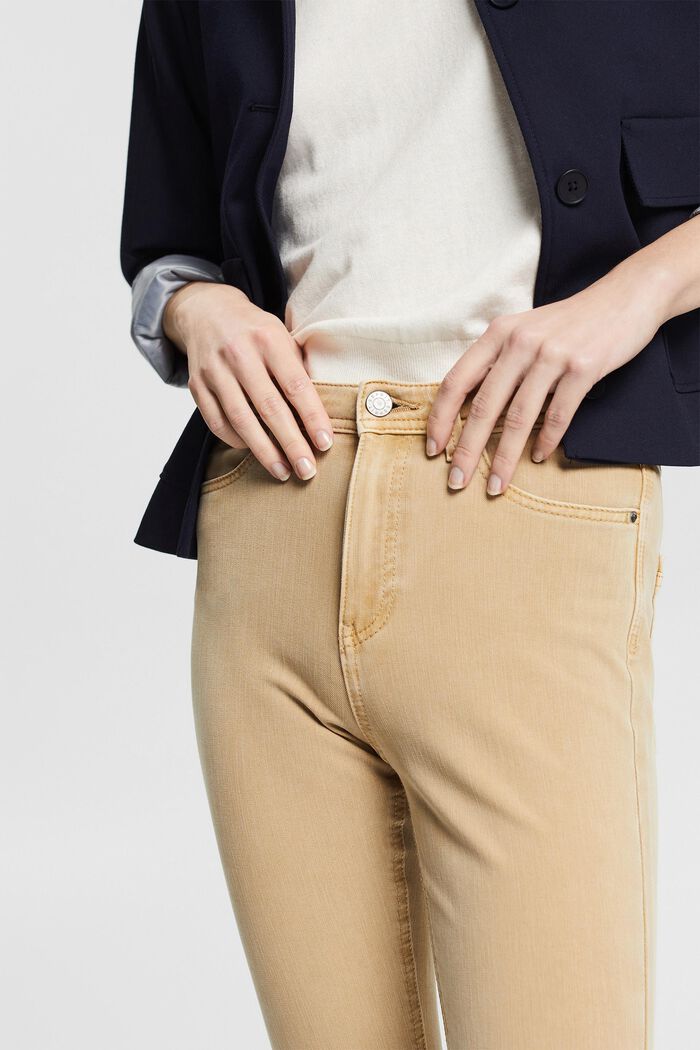 Pantalon stretch en coton bio mélangé, SAND, detail image number 2