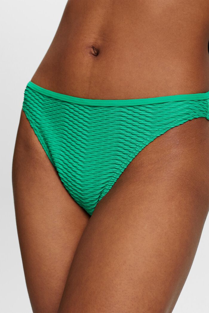 En matière recyclée : le bas de bikini texturé, GREEN, detail image number 1