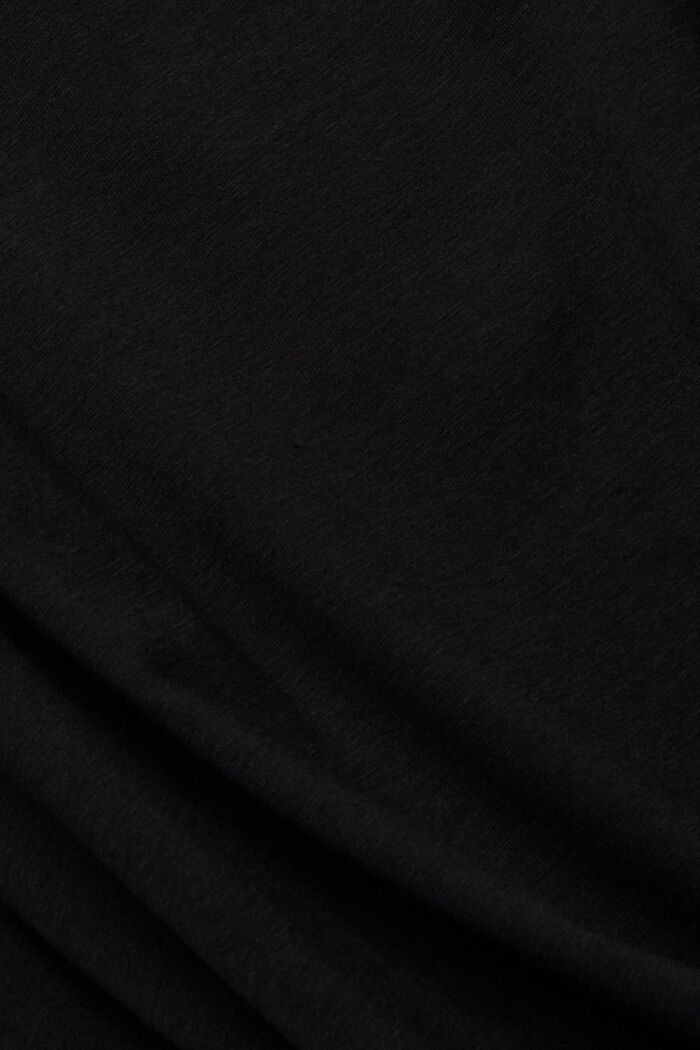 T-shirt CURVY à empiècement en mesh, BLACK, detail image number 0