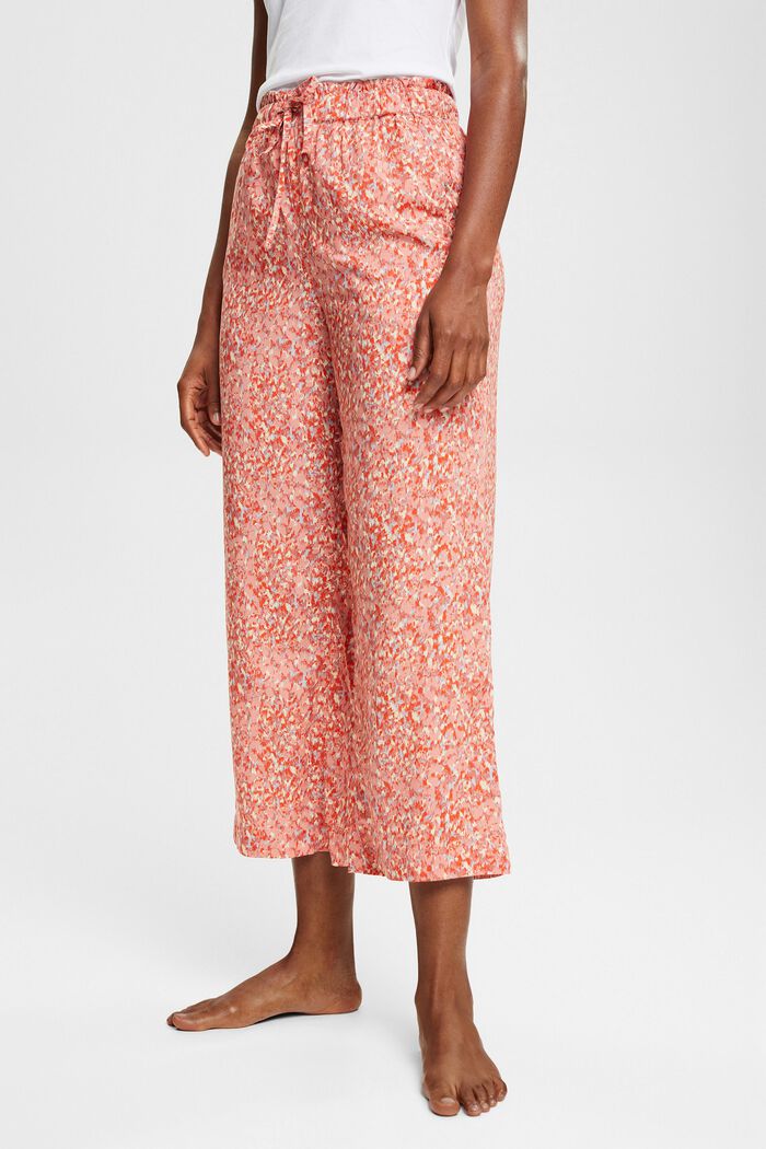Pantalon de pyjama imprimé, LENZING™ ECOVERO™, TERRACOTTA, detail image number 0