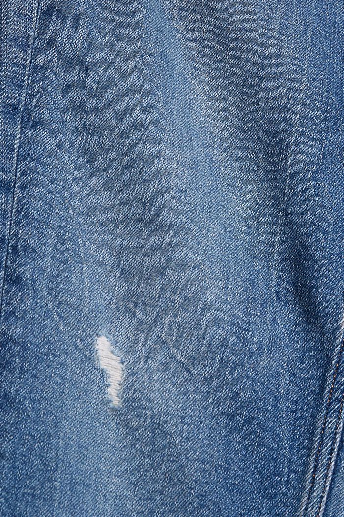 Jean stretch en coton bio, BLUE DARK WASHED, detail image number 4