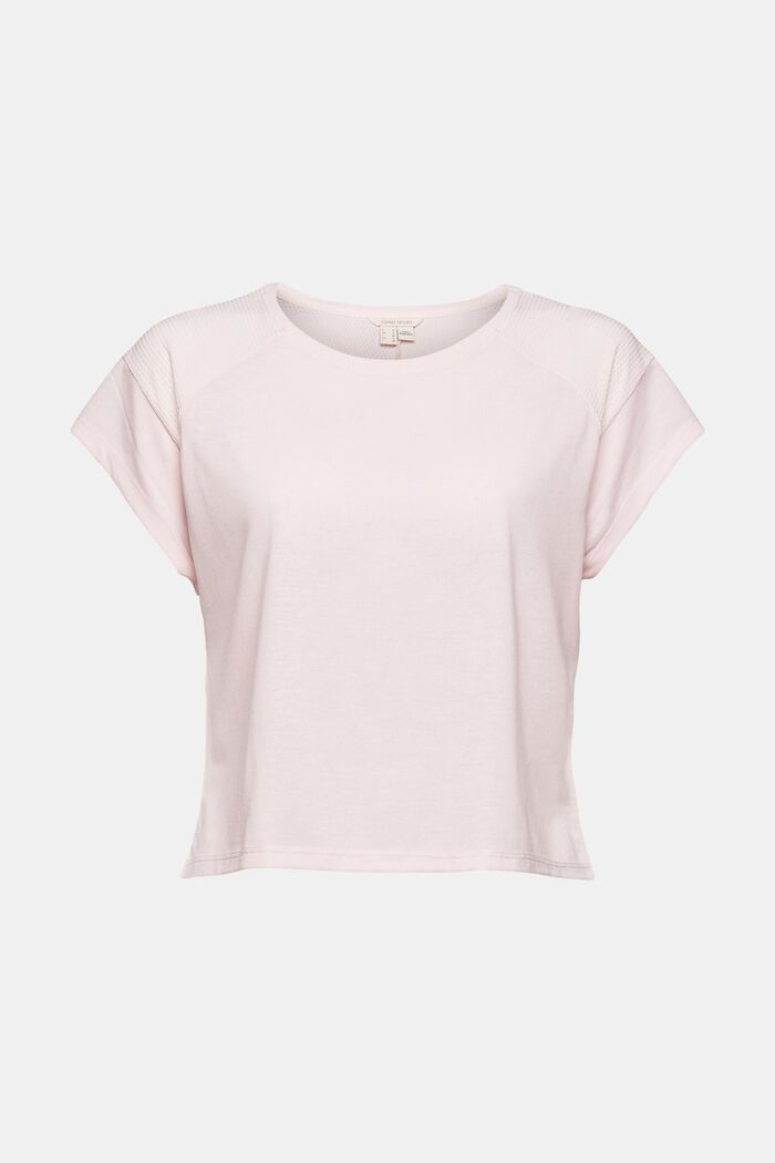 T-shirt avec empiècements mesh, LENZING™ ECOVERO™, LIGHT PINK, detail image number 5