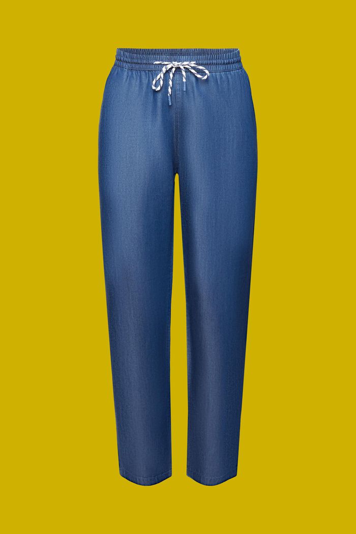 Pantalon de jogging aspect jean, TENCEL™, BLUE MEDIUM WASHED, detail image number 6