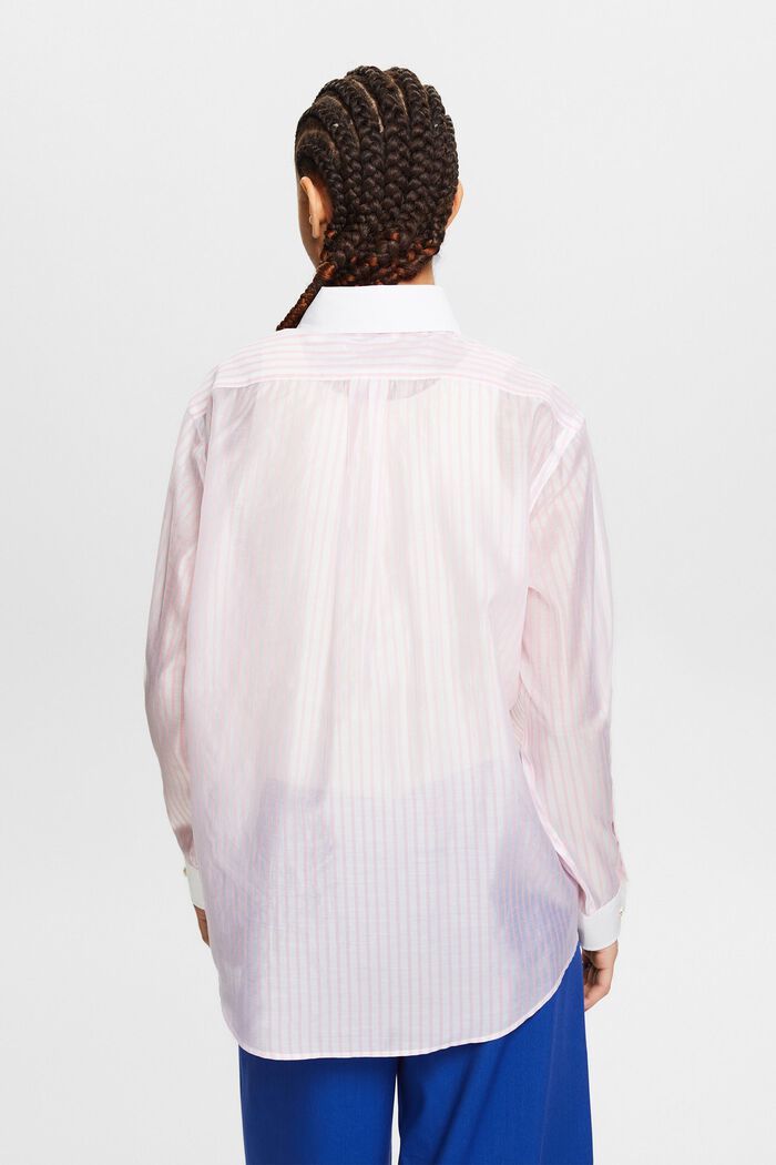 Chemise transparente rayée à col boutonné, PASTEL PINK, detail image number 2