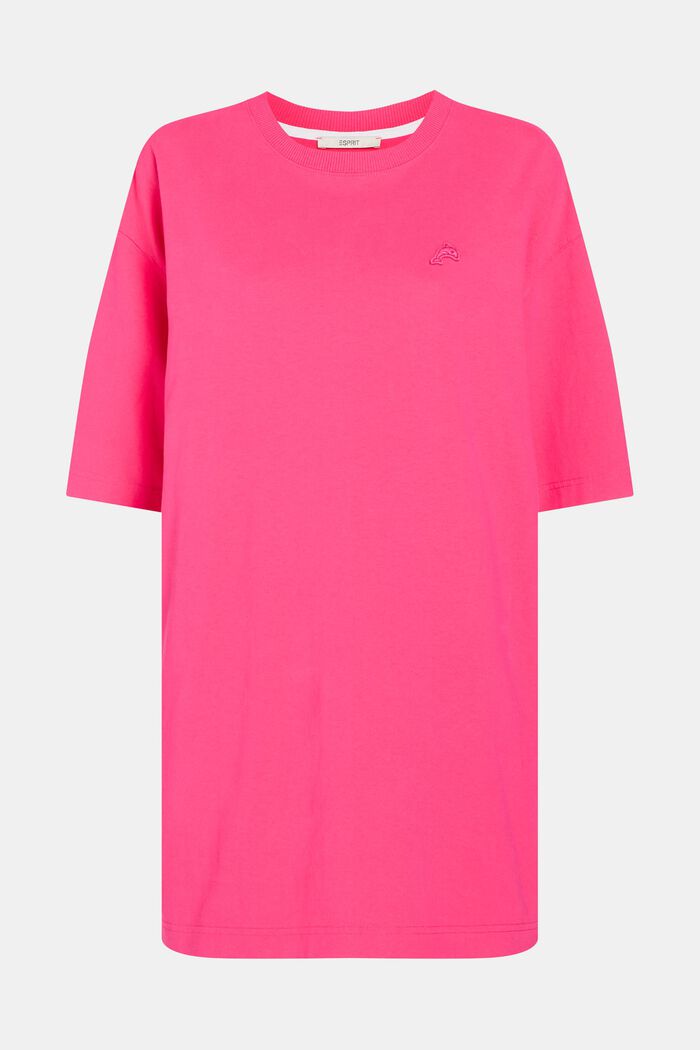 Robe t-shirt ornée d´un patch dauphin, PINK, detail image number 4
