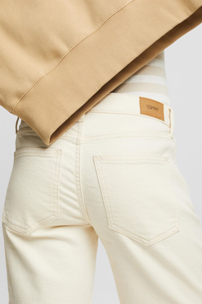 Short en jean à taille mi-haute rétro classique, OFF WHITE, detail image number 4
