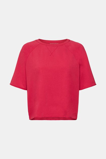 T-shirt de coupe carrée, CHERRY RED, overview