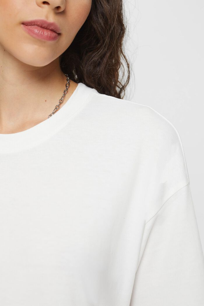 T-shirt long doté d’une fente d’aisance latérale, OFF WHITE, detail image number 3