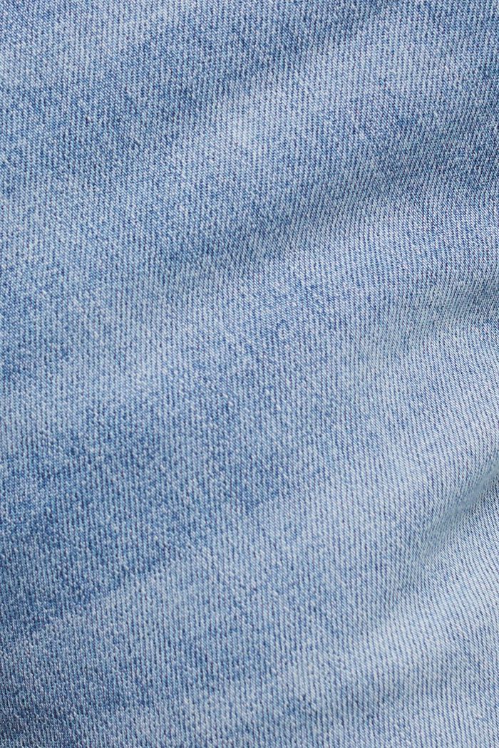 Short en jean droit à taille mi-haute, BLUE LIGHT WASHED, detail image number 5