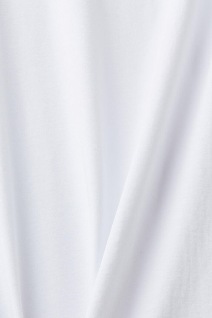 T-shirt en coton de coupe Slim Fit, WHITE, detail image number 5