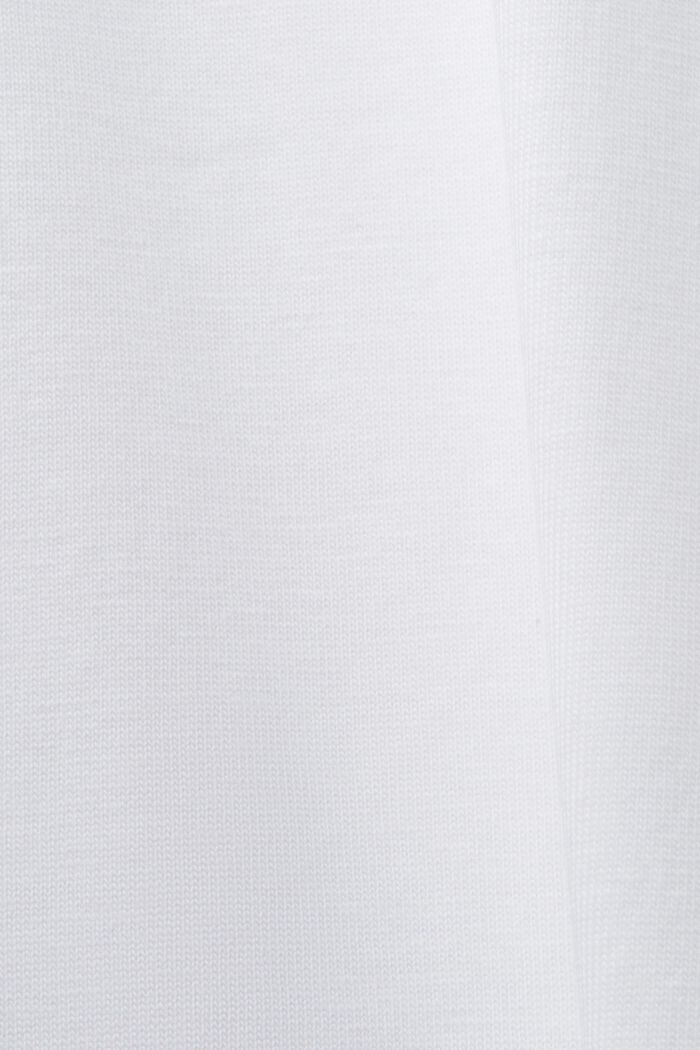 T-shirt en coton CURVY à imprimé sur le devant, WHITE, detail image number 1