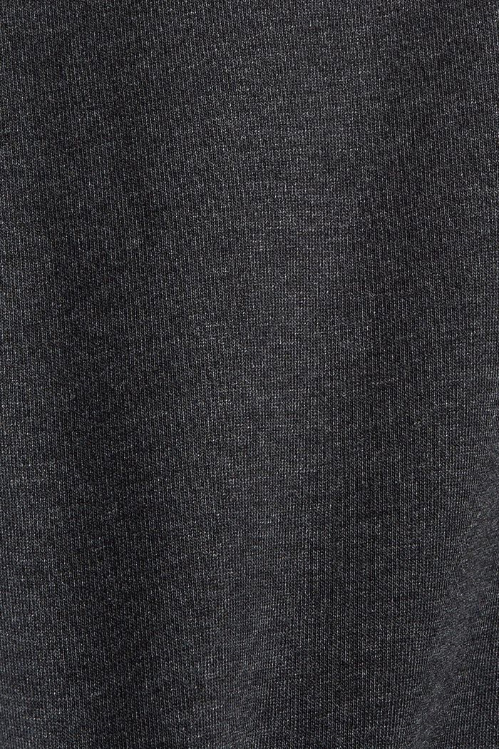 Sweat à capuche en coton biologique mélangé, BLACK, detail image number 4