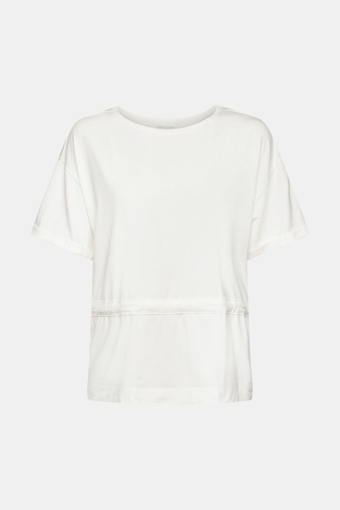 À teneur en TENCEL™ : le t-shirt à cordon de serrage, OFF WHITE, detail image number 6