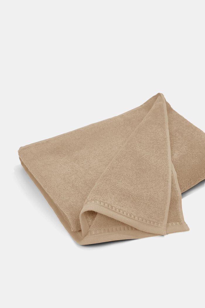 À teneur en TENCEL™ : le lot de 3 serviettes en tissu éponge, MOCCA, detail image number 3