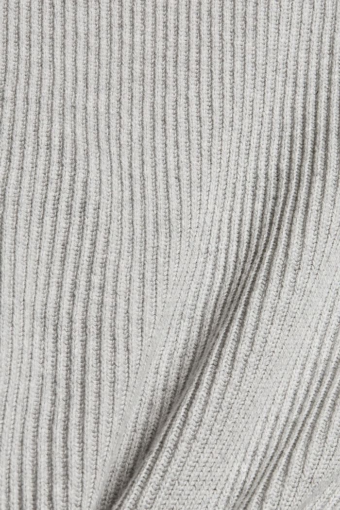 Cardigan court, 100% coton biologique, LIGHT GREY, detail image number 4