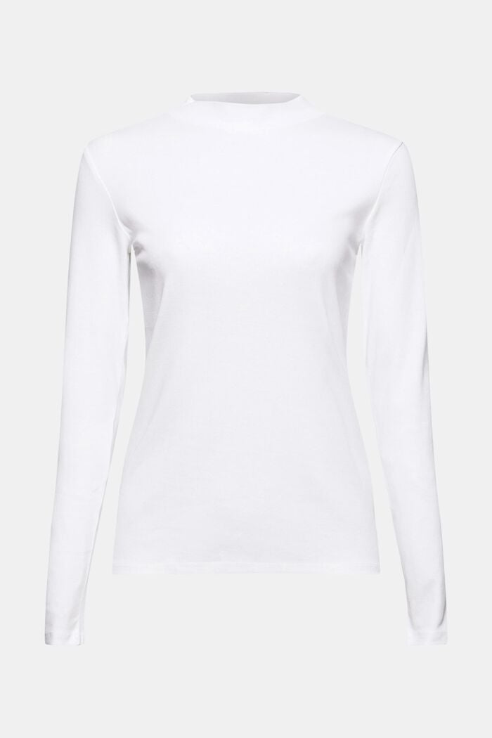 T-shirt à manches longues et col droit, WHITE, detail image number 6