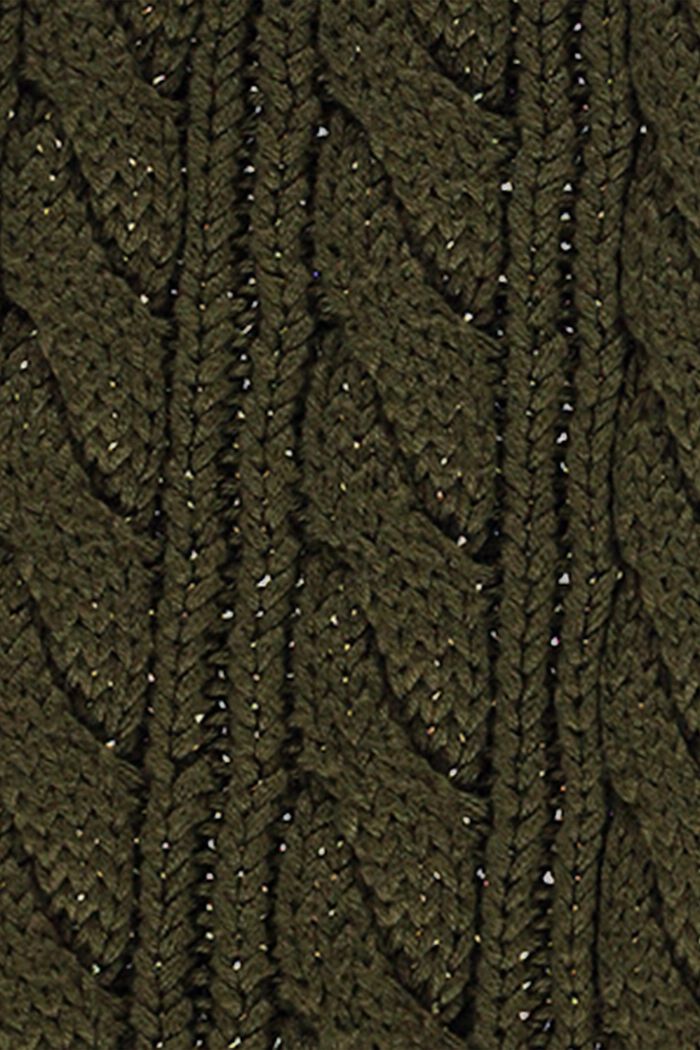Écharpe en maille de coton mélangé, KHAKI GREEN, detail image number 2