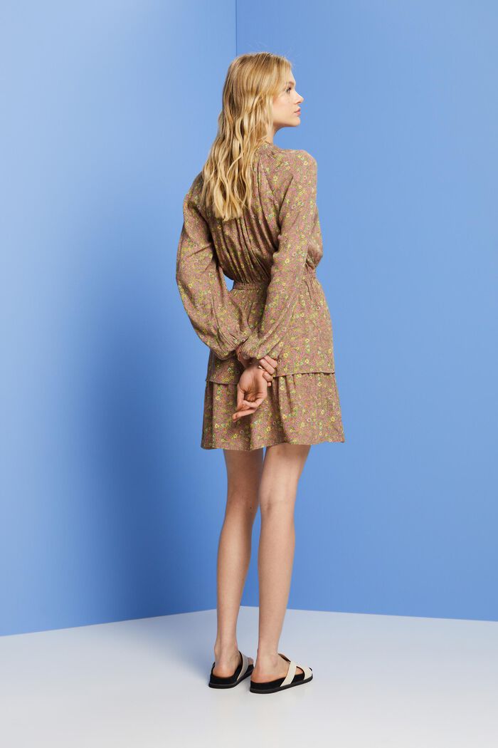 Mini-robe étagée à imprimé, CITRUS GREEN, detail image number 3