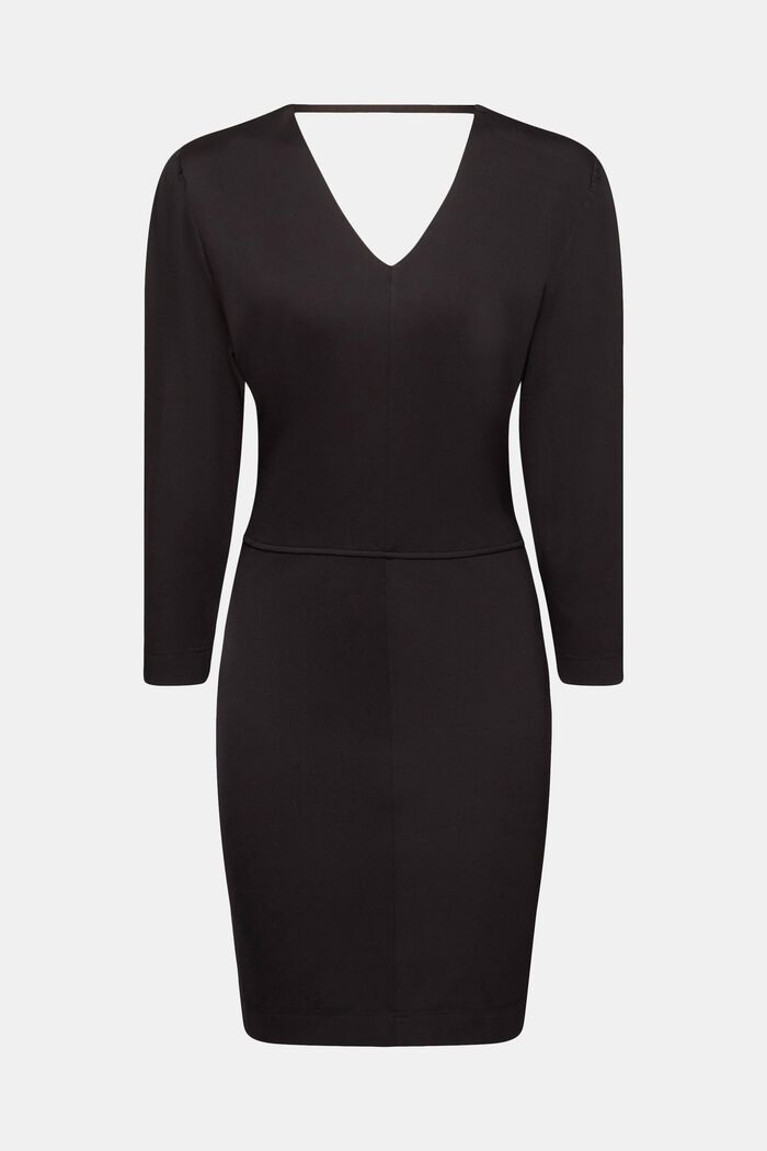 Mini-robe à encolure en V, BLACK, detail image number 7