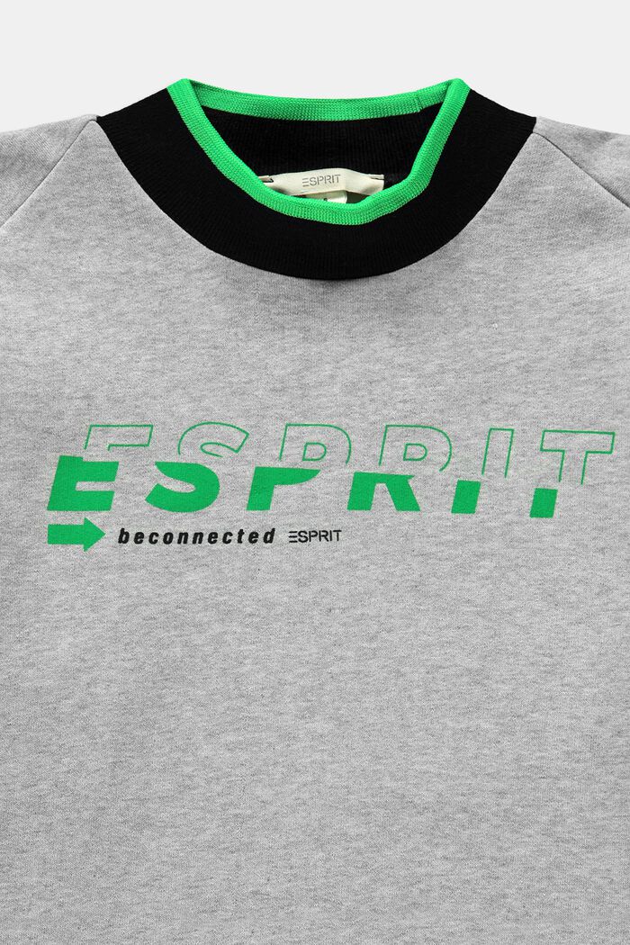 Sweat-shirt à logo imprimé, LIGHT GREY, detail image number 1