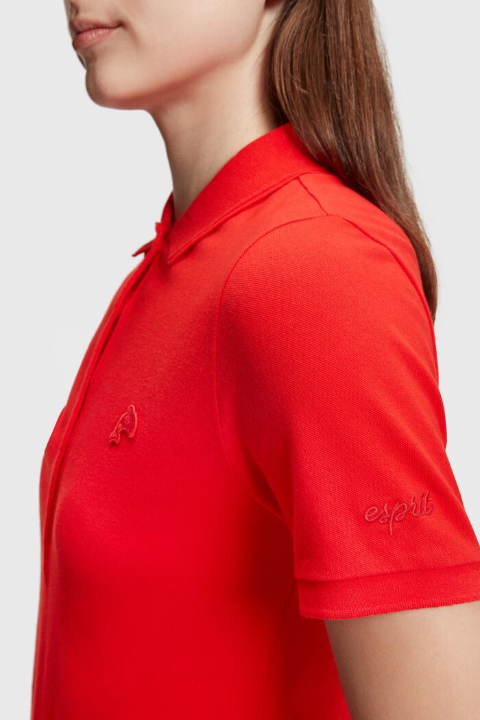 Robe polo classique Dolphin Tennis Club, RED, detail image number 3
