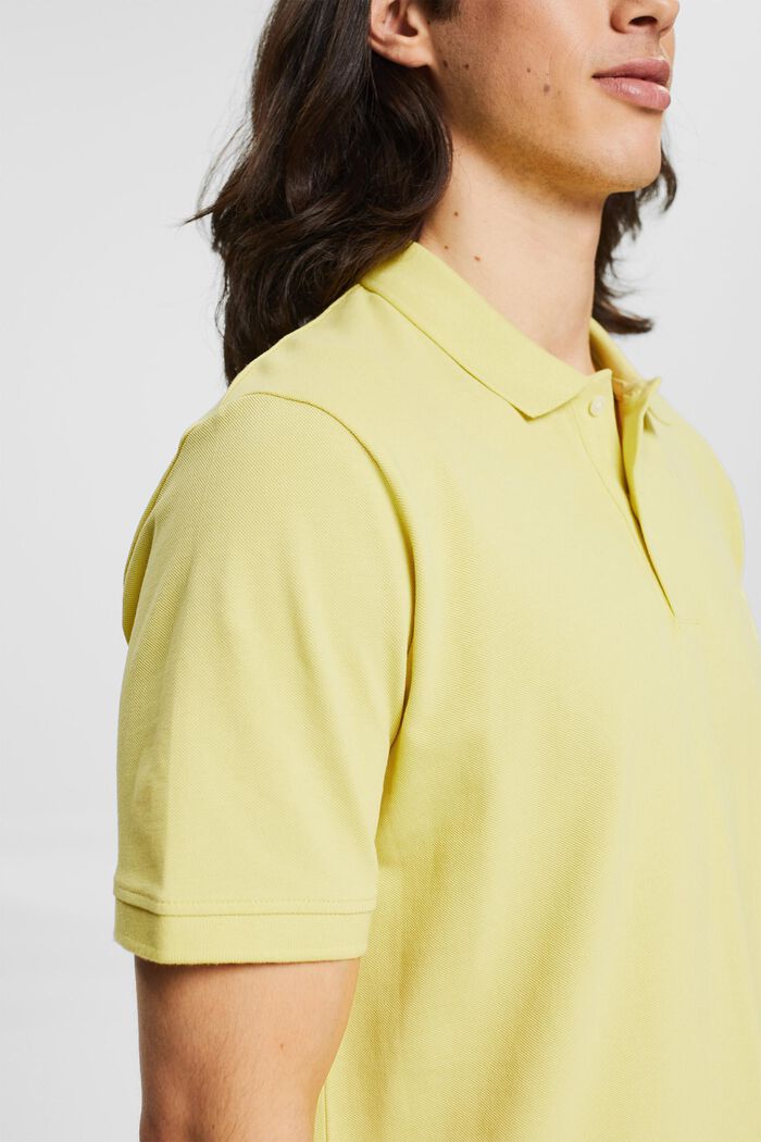 Polo en coton, YELLOW, detail image number 1