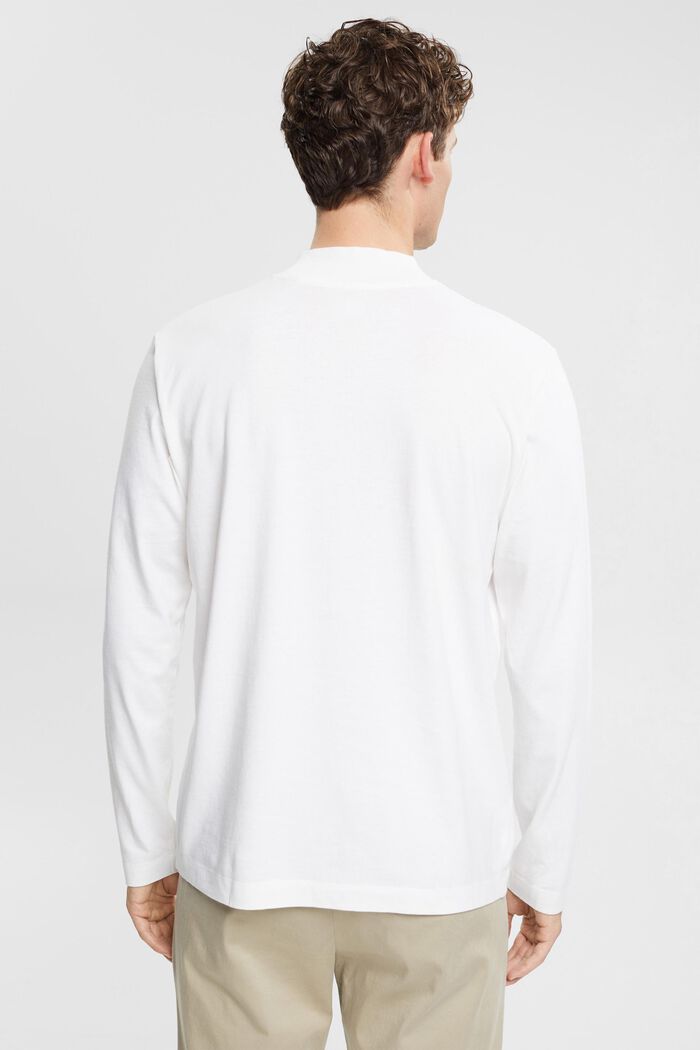 T-shirt à manches longues et col droit, WHITE, detail image number 3