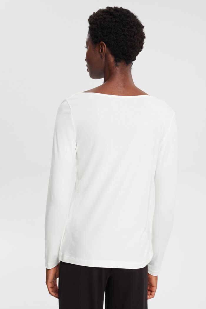 T-shirt à manches longues et encolure asymétrique, OFF WHITE, detail image number 3