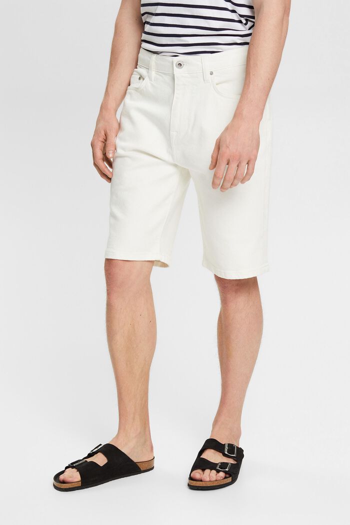 Pantalon en jean court , OFF WHITE, detail image number 0