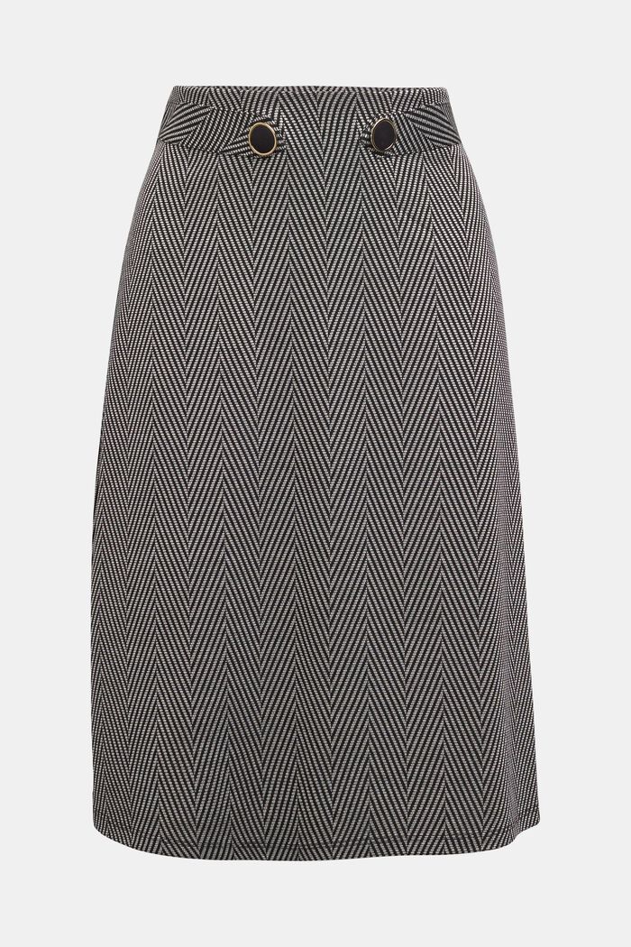 En matière recyclée : la jupe à teneur en fibres LENZING™ ECOVERO™, BLACK, detail image number 0