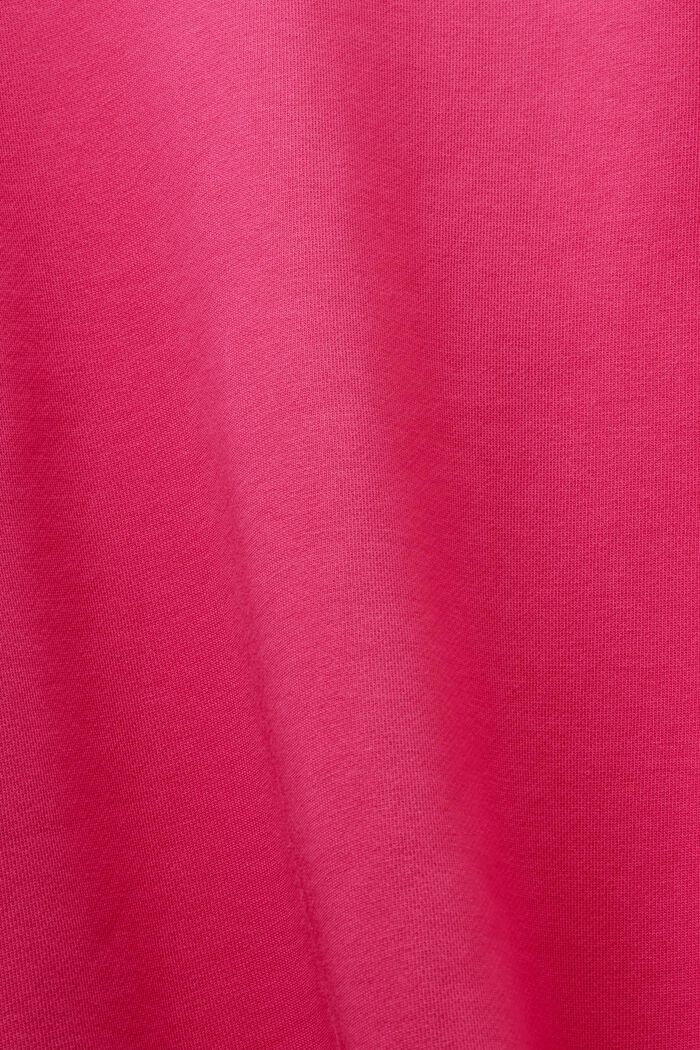 Sweat-shirt unisexe en molleton orné d’un logo, PINK FUCHSIA, detail image number 6