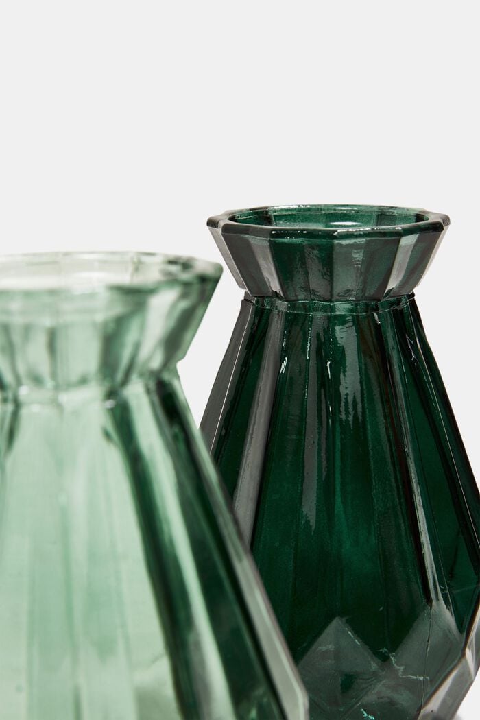 Lot de 2 petits vases en cristal, GREEN, detail image number 1