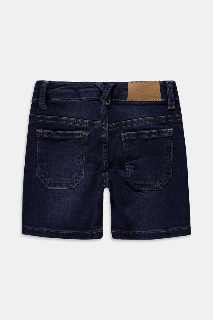 Short en jean à taille ajustable, BLUE DARK WASHED, detail image number 1