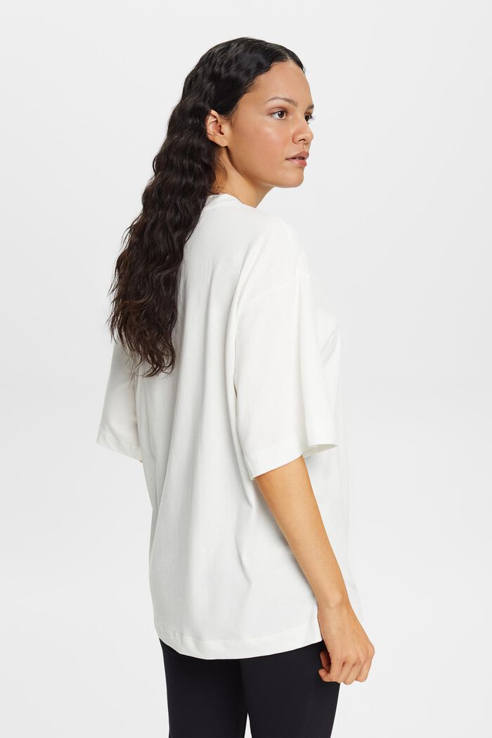 T-shirt en coton de coupe oversize, OFF WHITE, detail image number 4