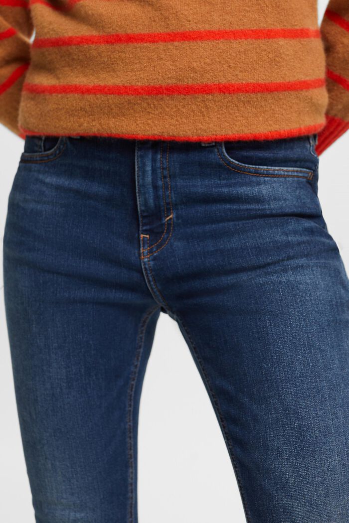 En matière recyclée : jean stretch de coupe Skinny Fit taille haute, BLUE LIGHT WASHED, detail image number 2
