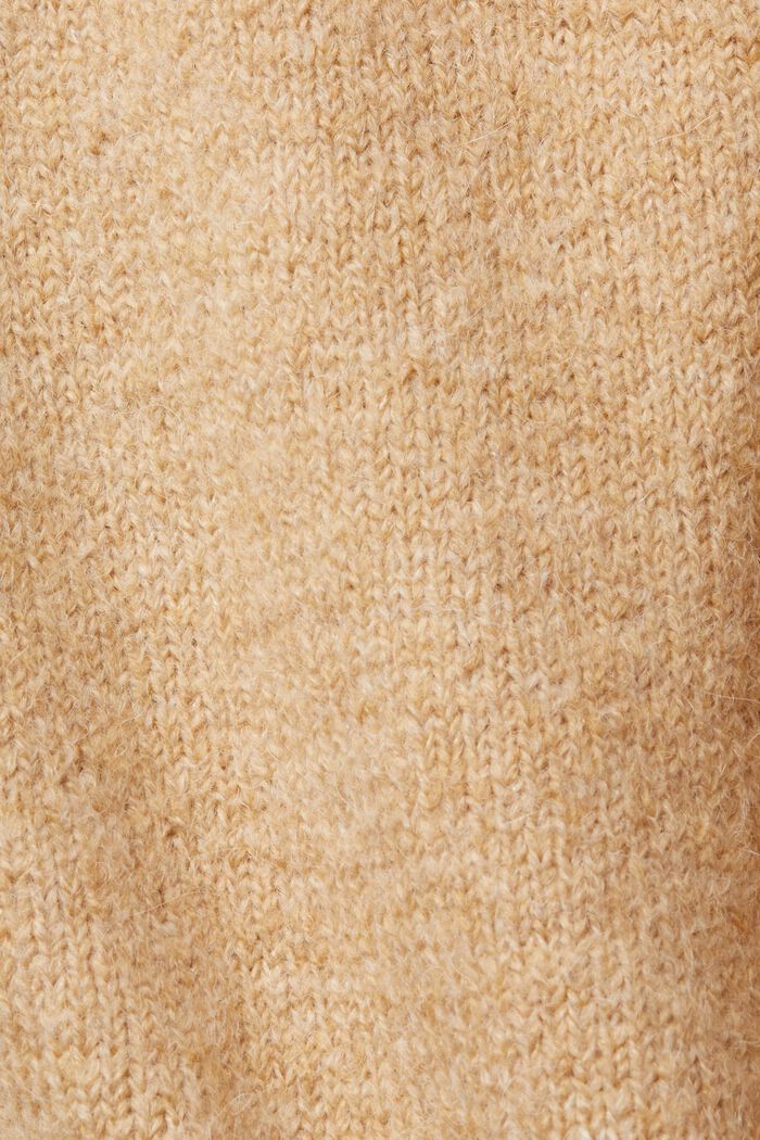 À teneur en laine/alpaga : le cardigan long, CREAM BEIGE, detail image number 4