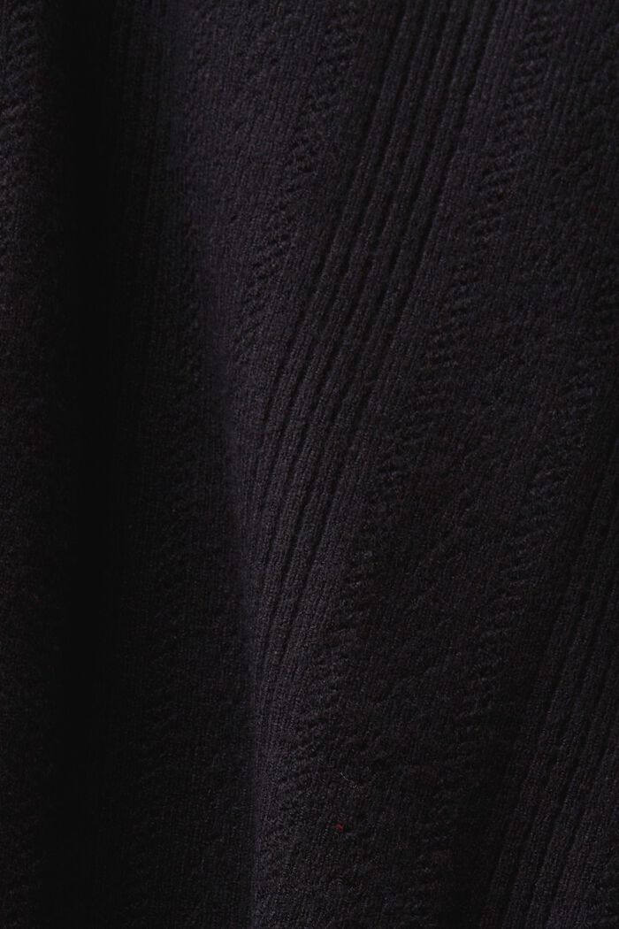 Cardigan en maille pointelle, BLACK, detail image number 6