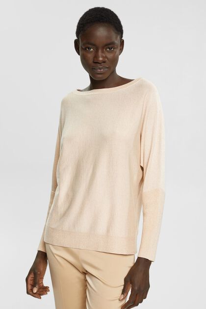 Pull-over brillant, LENZING™ ECOVERO™, DUSTY NUDE, overview