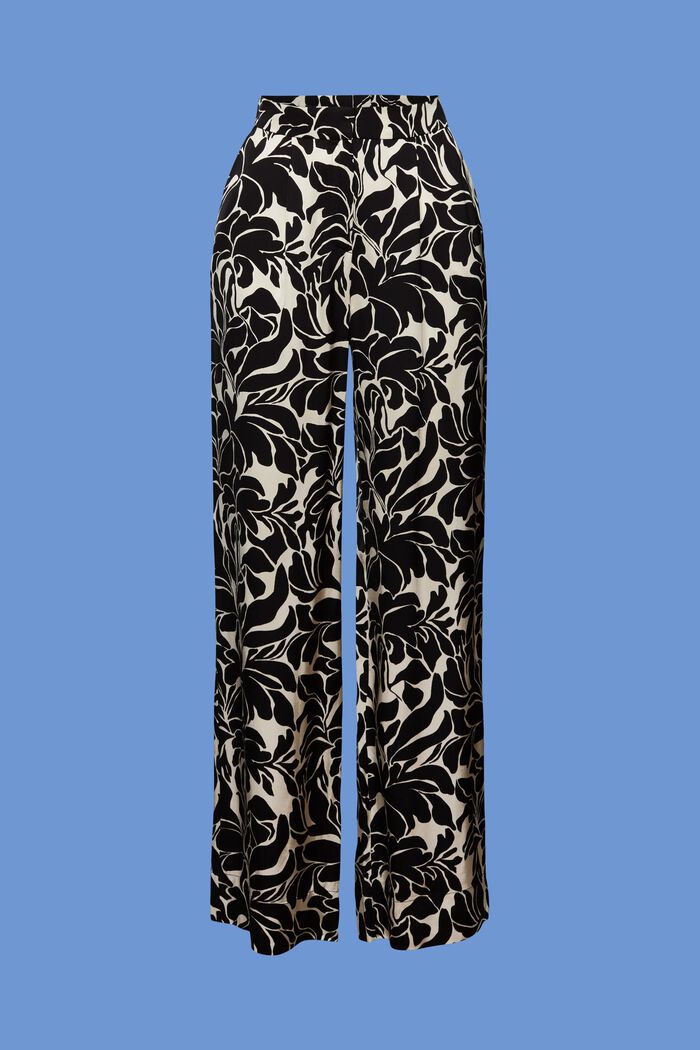 Pantalon à jambes larges en satin, LENZING™ ECOVERO™, WHITE, detail image number 6