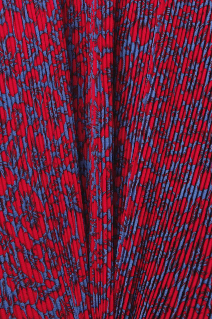 Robe plissée à motif, BLUE, detail image number 4