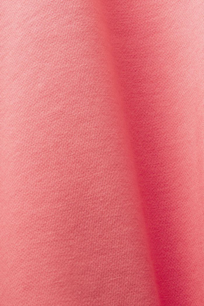 Sweat-shirt en coton biologique à logo et col ras du cou, PINK, detail image number 5