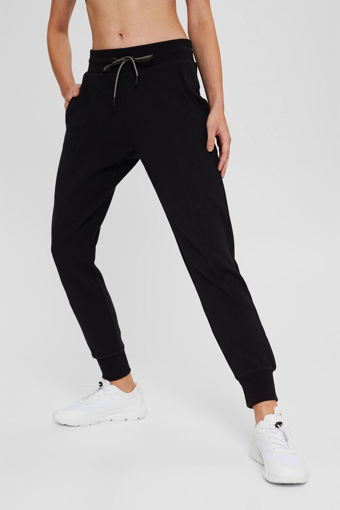 Pantalon de jogging, coton mélangé, BLACK, detail image number 0