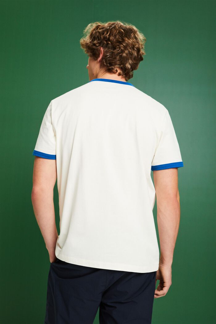 T-shirt col rond en coton à logo, OFF WHITE, detail image number 2
